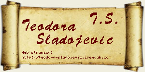Teodora Sladojević vizit kartica